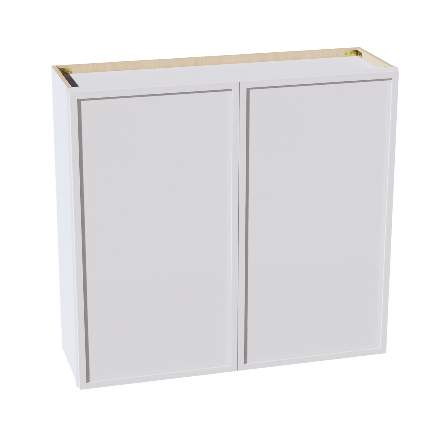 SF - W3936: Frost White Slim Shaker 39"W x 36"H 2 Doors & 2 Shelves Standard Wall Cabinet - NextCabinets