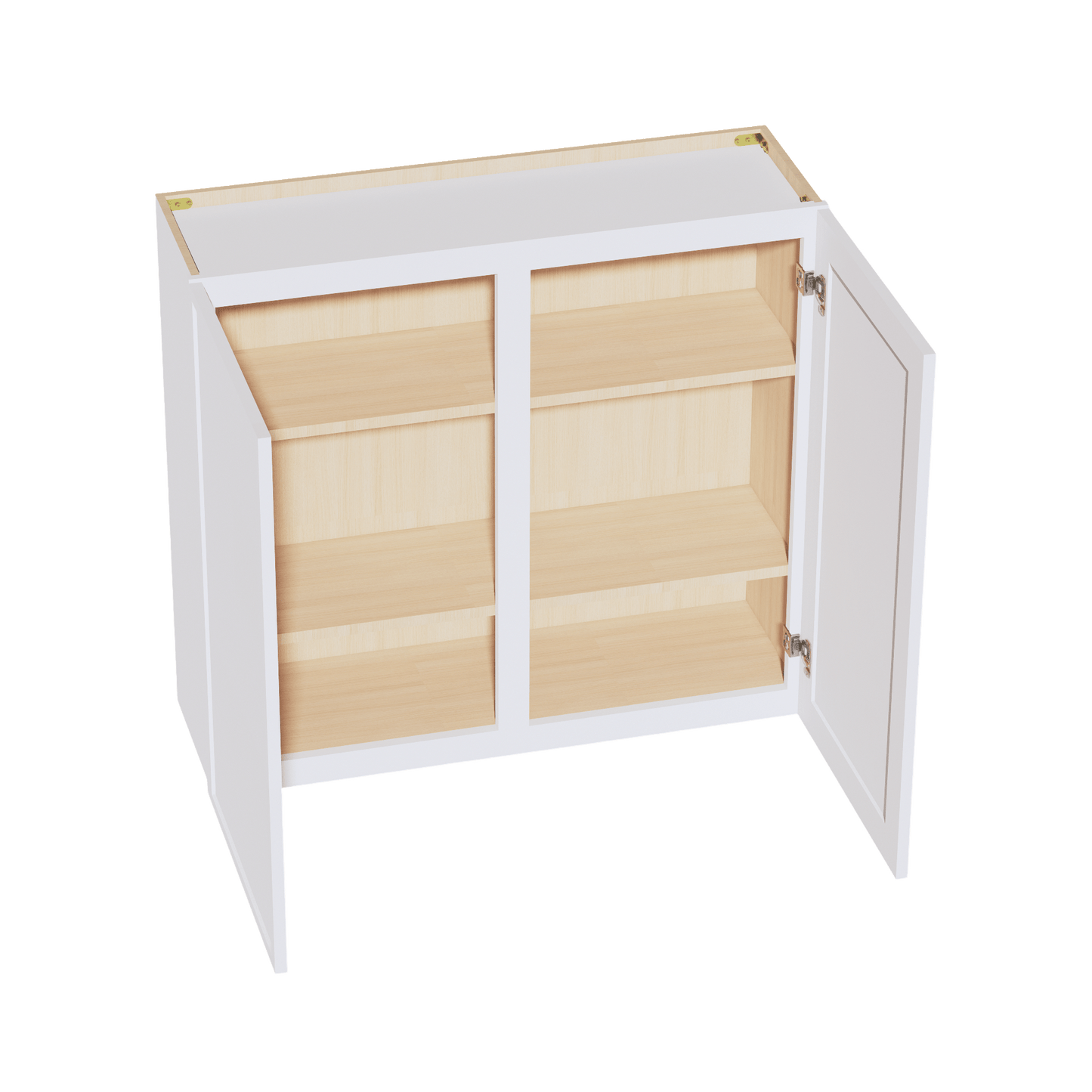 SF - W3936: Frost White Slim Shaker 39"W x 36"H 2 Doors & 2 Shelves Standard Wall Cabinet - NextCabinets