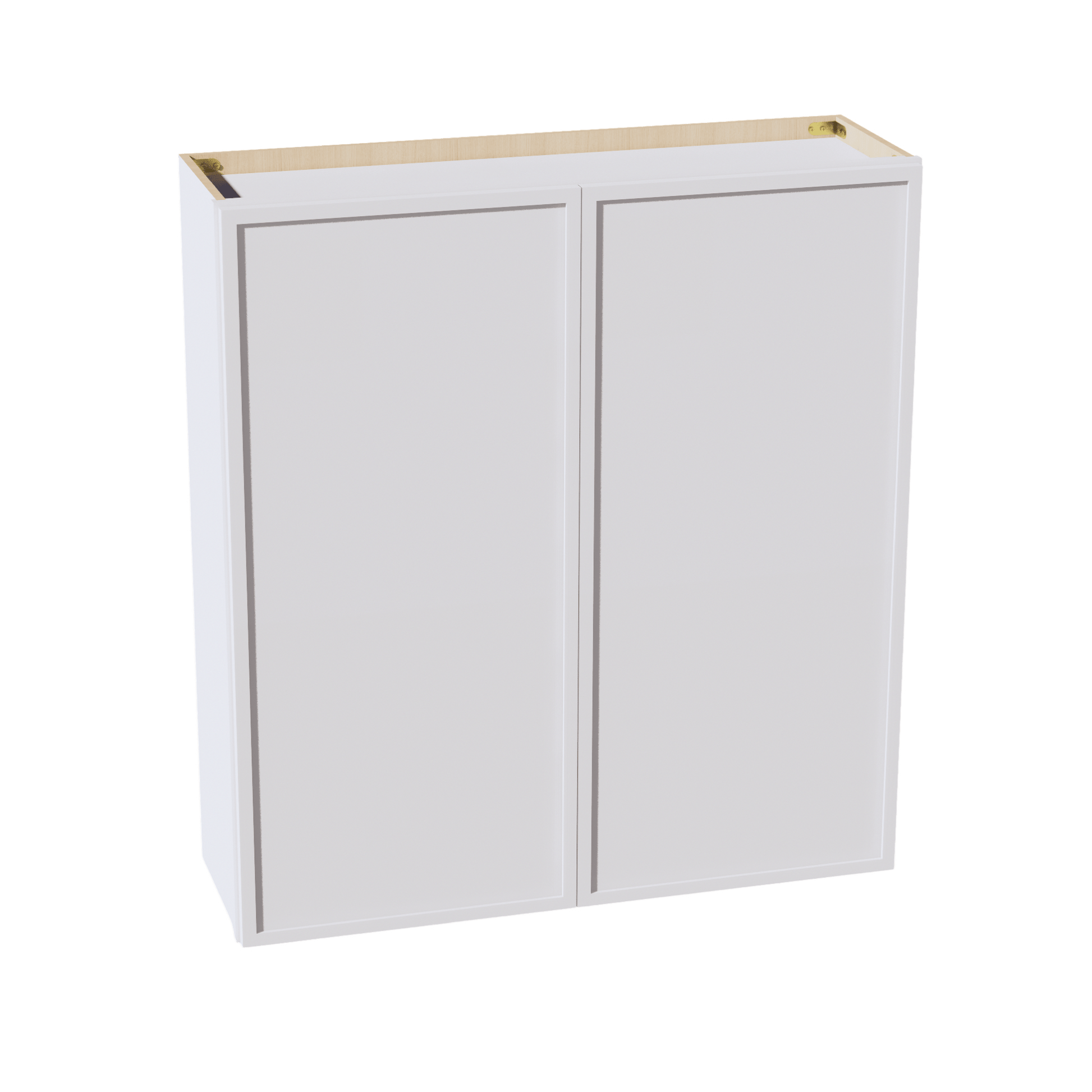 SF - W3942: Frost White Slim Shaker 39"W x 42"H 2 Doors & 3 Shelves Standard Wall Cabinet - NextCabinets