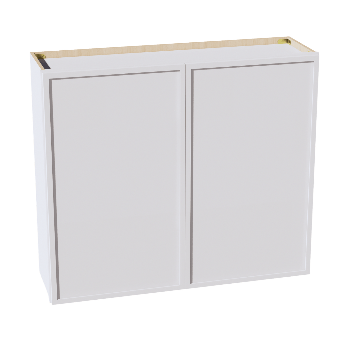 SF - W4236: Frost White Slim Shaker 42"W x 36"H 2 Doors & 2 Shelves Standard Wall Cabinet - NextCabinets