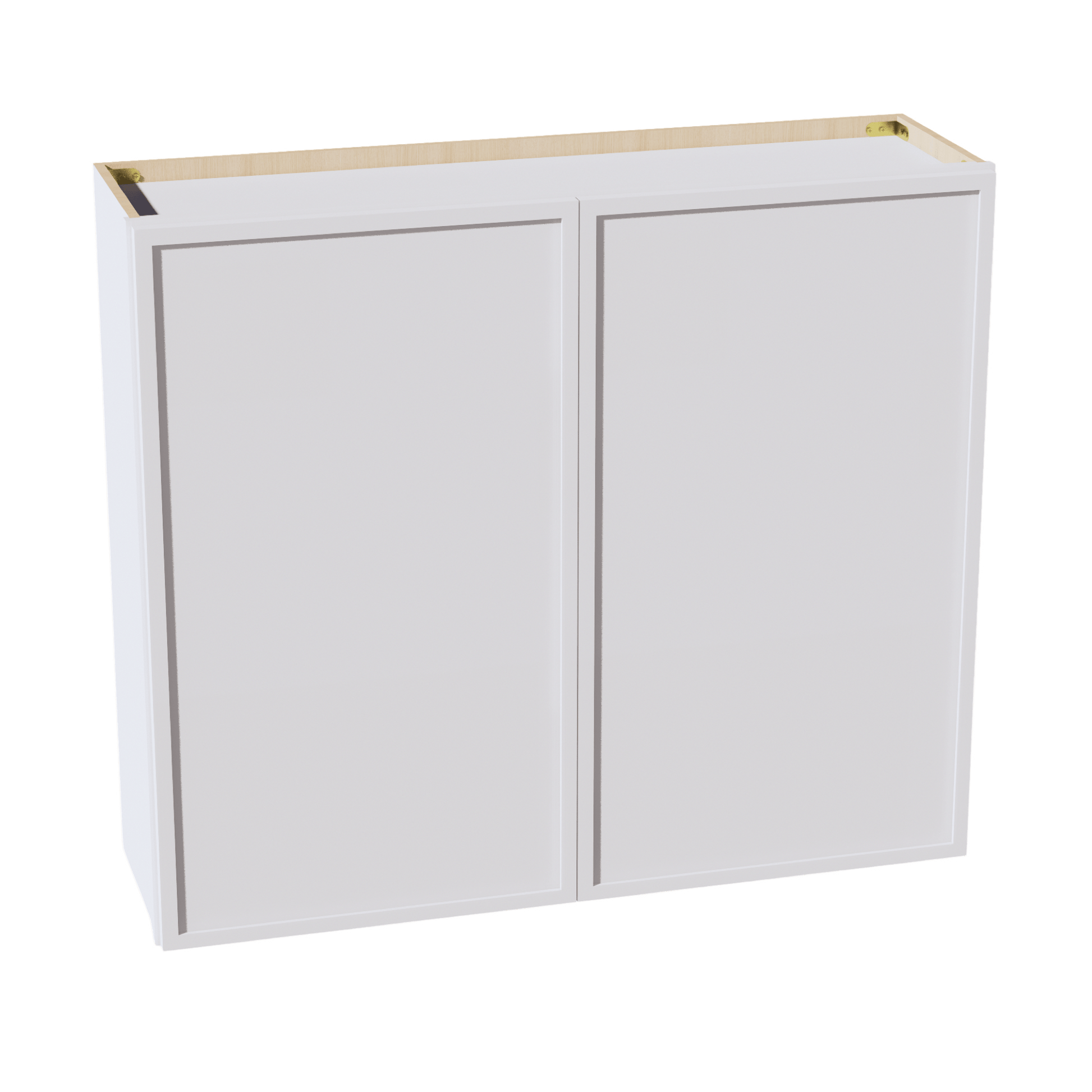 SF - W4236: Frost White Slim Shaker 42"W x 36"H 2 Doors & 2 Shelves Standard Wall Cabinet - NextCabinets