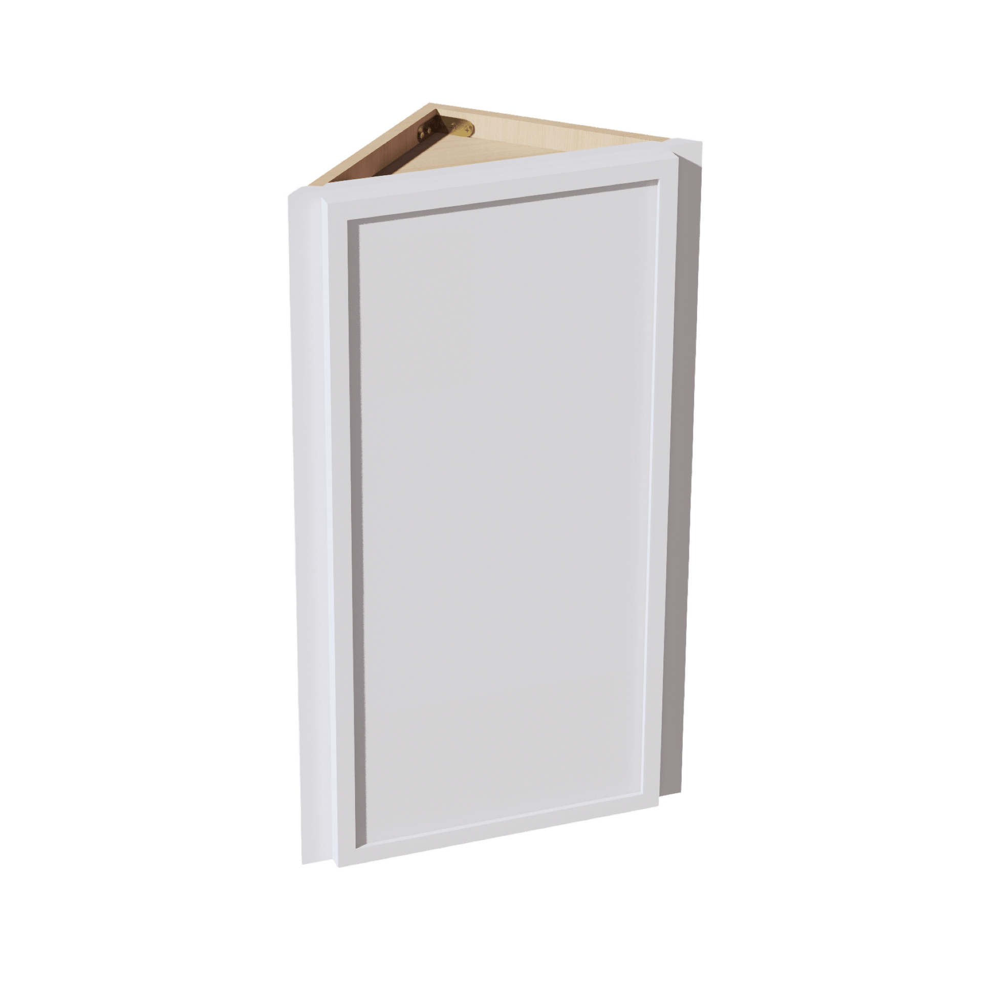 SF - WAE1230: Frost White Slim Shaker 12"W x 30"H x 12"D 1 Door & 2 Shelves Wall Angle End Cabinet - NextCabinets