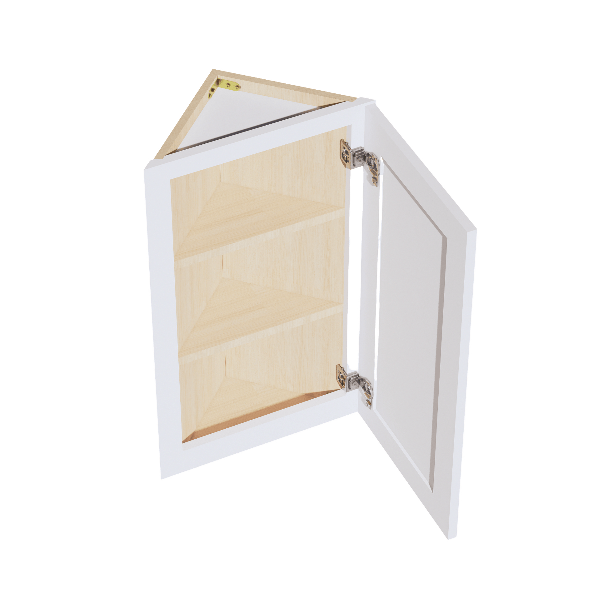 SF - WAE1230: Frost White Slim Shaker 12"W x 30"H x 12"D 1 Door & 2 Shelves Wall Angle End Cabinet - NextCabinets