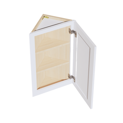 SF - WAE1230: Frost White Slim Shaker 12"W x 30"H x 12"D 1 Door & 2 Shelves Wall Angle End Cabinet - NextCabinets