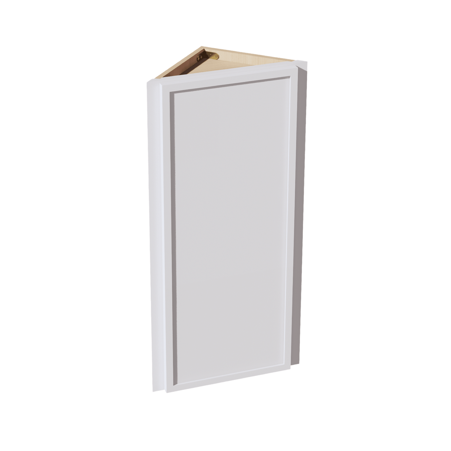 SF - WAE1236: Frost White Slim Shaker 12"W x 36"H x 12"D 1 Door & 2 Shelves Wall Angle End Cabinet - NextCabinets