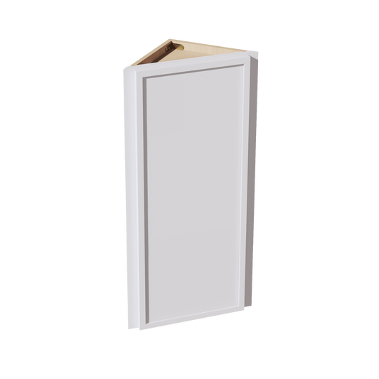 SF - WAE1236: Frost White Slim Shaker 12"W x 36"H x 12"D 1 Door & 2 Shelves Wall Angle End Cabinet - NextCabinets