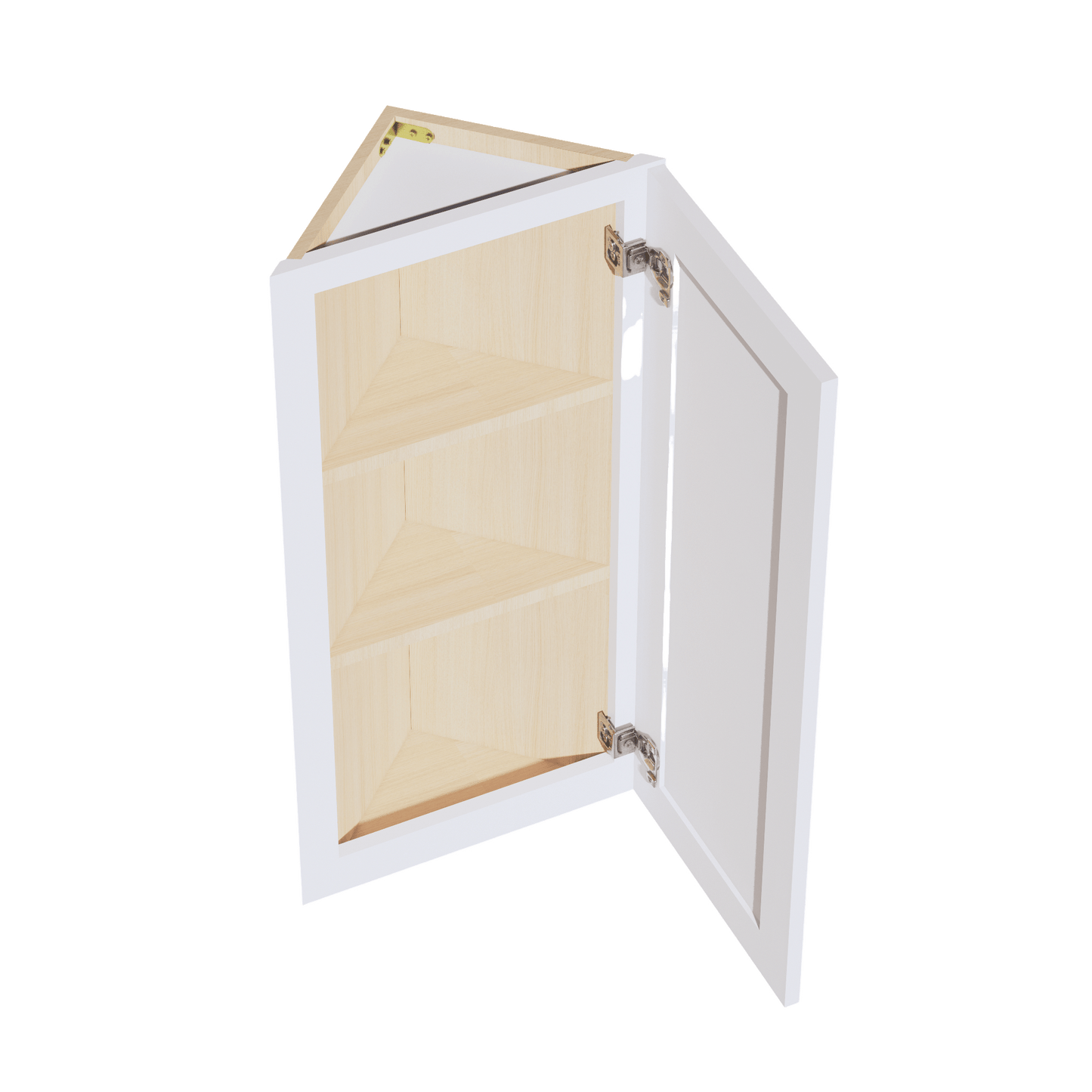 SF - WAE1236: Frost White Slim Shaker 12"W x 36"H x 12"D 1 Door & 2 Shelves Wall Angle End Cabinet - NextCabinets