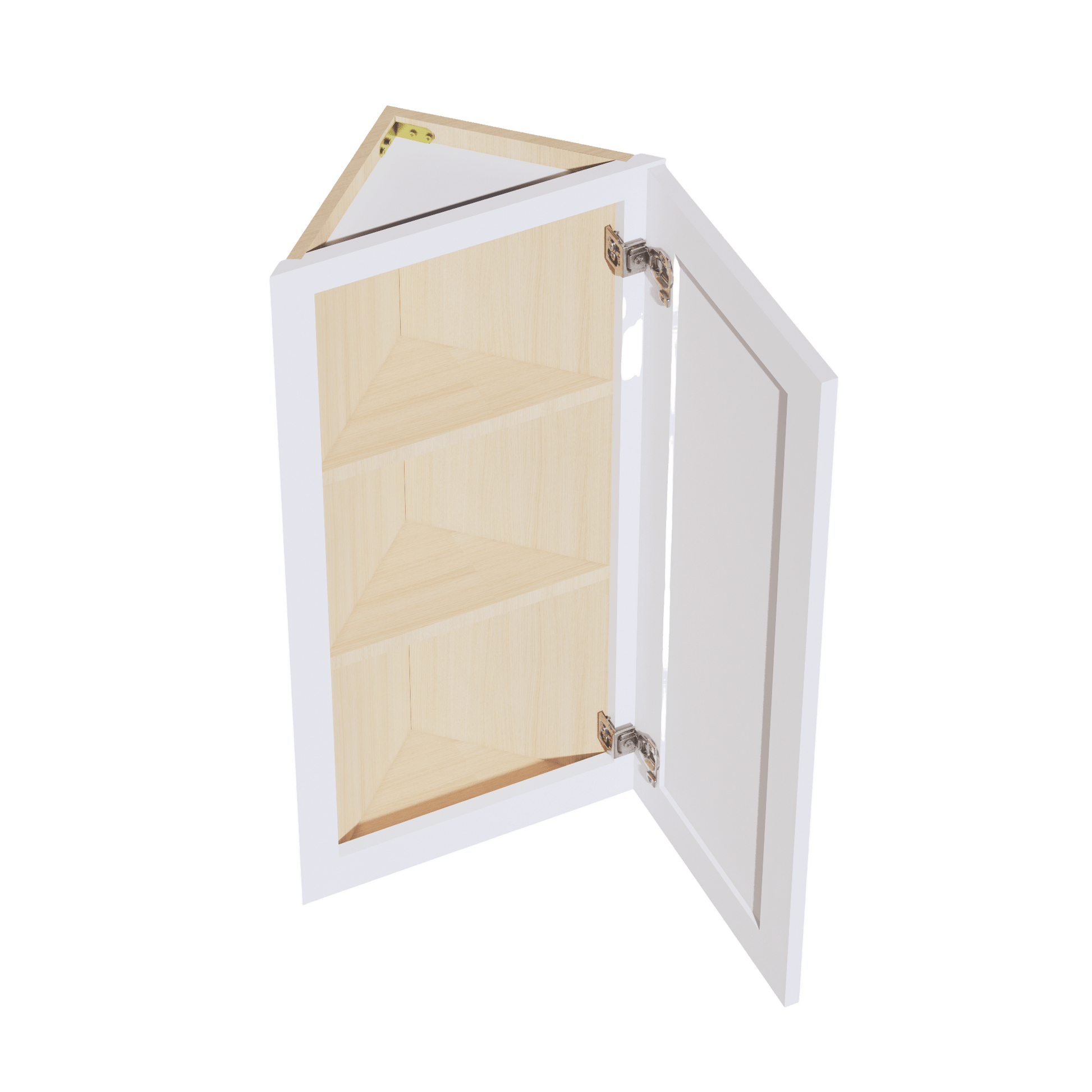 SF - WAE1236: Frost White Slim Shaker 12"W x 36"H x 12"D 1 Door & 2 Shelves Wall Angle End Cabinet - NextCabinets