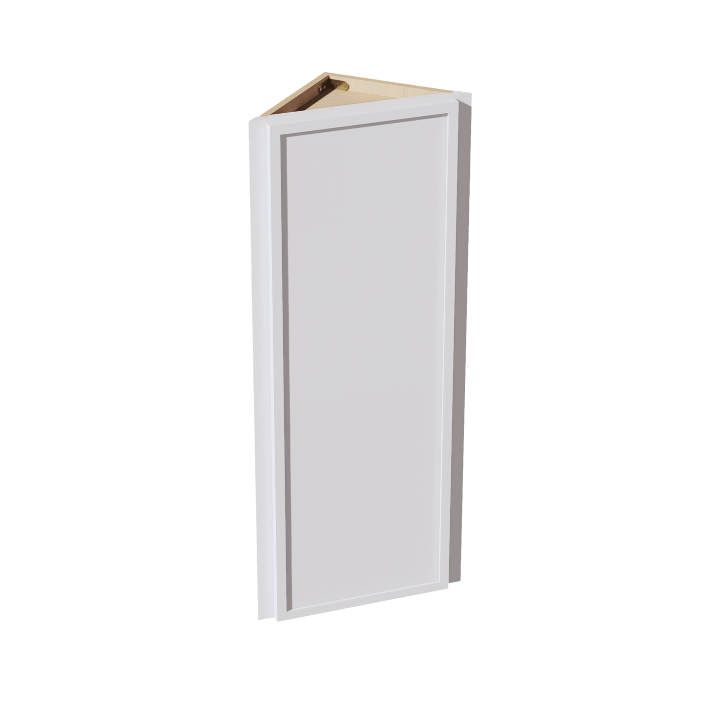 SF - WAE1242: Frost White Slim Shaker 12"W x 42"H x 12"D 1 Door & 3 Shelves Wall Angle End Cabinet - NextCabinets