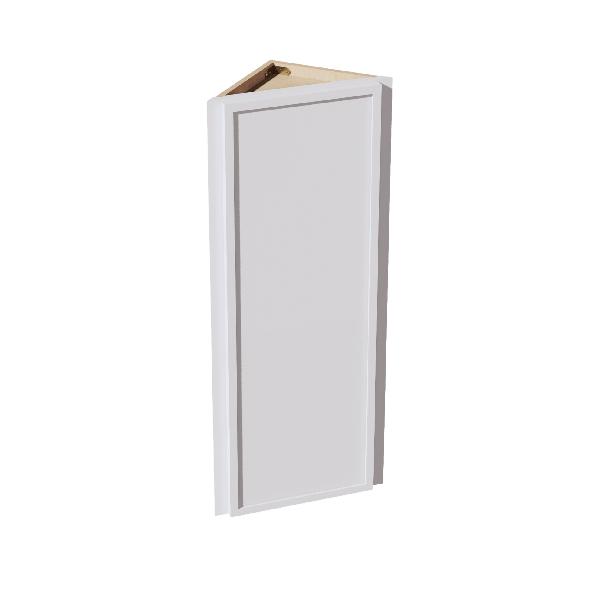 SF - WAE1242: Frost White Slim Shaker 12"W x 42"H x 12"D 1 Door & 3 Shelves Wall Angle End Cabinet - NextCabinets