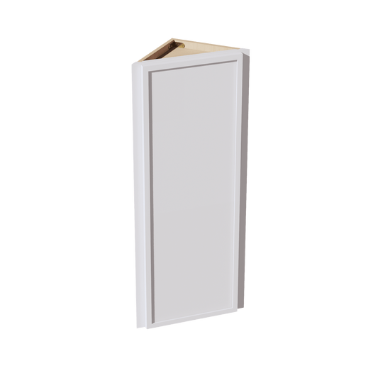 SF - WAE1242: Frost White Slim Shaker 12"W x 42"H x 12"D 1 Door & 3 Shelves Wall Angle End Cabinet - NextCabinets