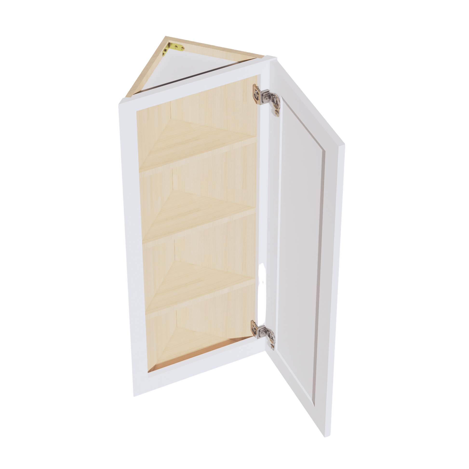 SF - WAE1242: Frost White Slim Shaker 12"W x 42"H x 12"D 1 Door & 3 Shelves Wall Angle End Cabinet - NextCabinets