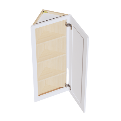 SF - WAE1242: Frost White Slim Shaker 12"W x 42"H x 12"D 1 Door & 3 Shelves Wall Angle End Cabinet - NextCabinets