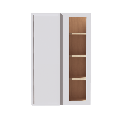 SF - WBC2742: Frost White Slim Shaker 27"W x 42"H 1 Door & 2 Shelves Wall Blind Corner Cabinets - NextCabinets