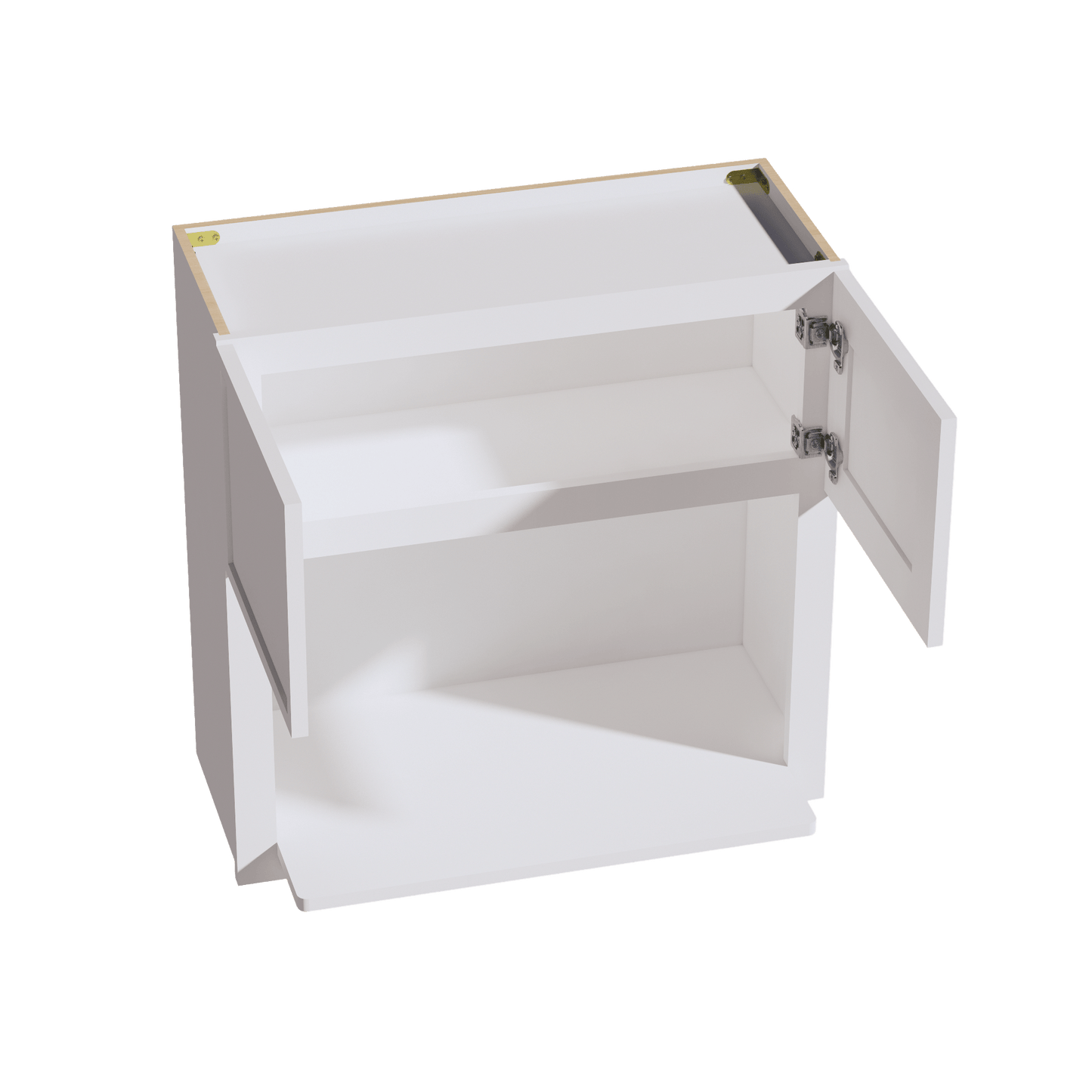 SF - WM3030: Frost White Slim Shaker 30"W x 30"H 2 Doors Wall Built - in Microwave Cabinets - NextCabinets