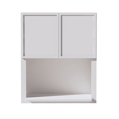 SF - WM3036: Frost White Slim Shaker 30"W x 36"H 2 Doors Wall Built - in Microwave Cabinets - NextCabinets