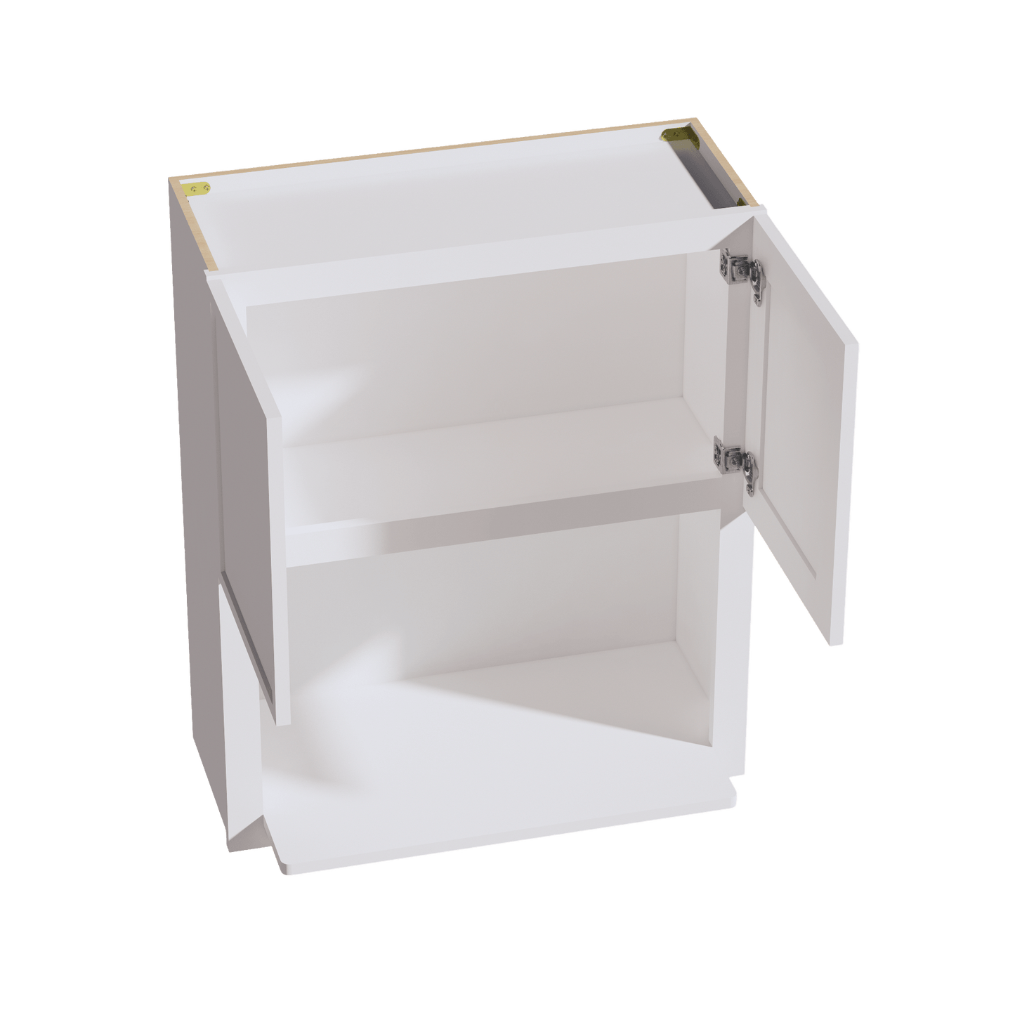 SF - WM3036: Frost White Slim Shaker 30"W x 36"H 2 Doors Wall Built - in Microwave Cabinets - NextCabinets