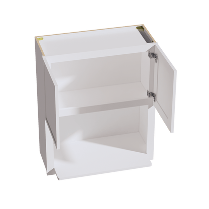 SF - WM3036: Frost White Slim Shaker 30"W x 36"H 2 Doors Wall Built - in Microwave Cabinets - NextCabinets