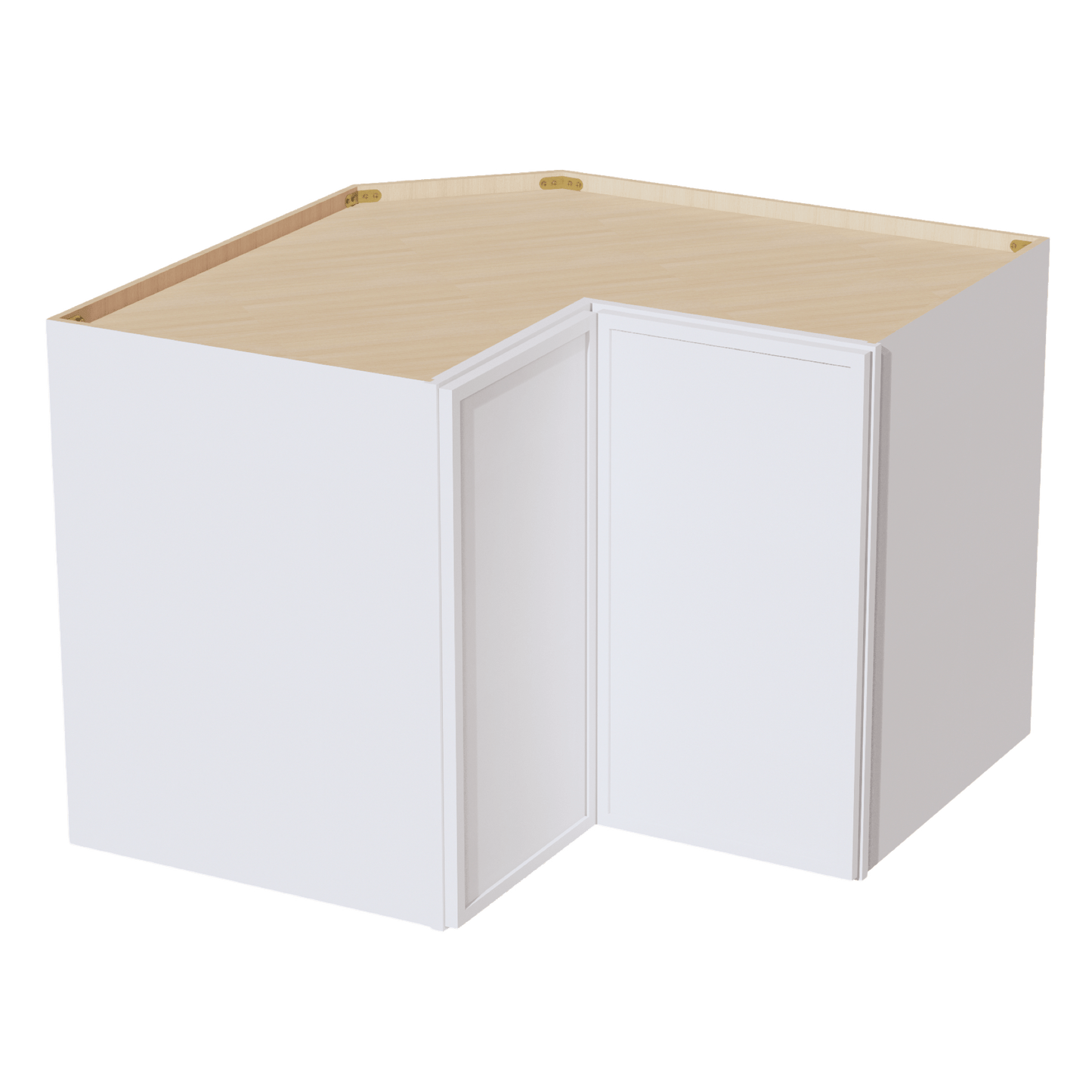 SF - WPC2430: Frost White Slim Shaker 24"W x 30"H 1 Door & 2 Shelves Pie Cut Wall Corner Cabinet - NextCabinets