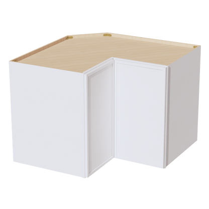 SF - WPC2430: Frost White Slim Shaker 24"W x 30"H 1 Door & 2 Shelves Pie Cut Wall Corner Cabinet - NextCabinets