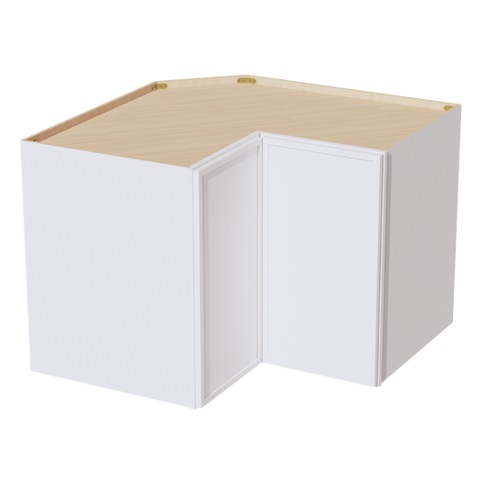 SF - WPC2430: Frost White Slim Shaker 24"W x 30"H 1 Door & 2 Shelves Pie Cut Wall Corner Cabinet - NextCabinets