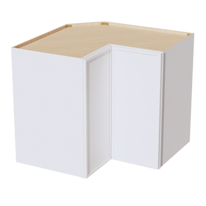 SF - WPC2436: Frost White Slim Shaker 24"W x 36"H 1 Door & 2 Shelves Pie Cut Wall Corner Cabinet - NextCabinets