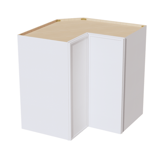 SF - WPC2442: Frost White Slim Shaker 24"W x 42"H 1 Door & 3 Shelves Pie Cut Wall Corner Cabinet - NextCabinets