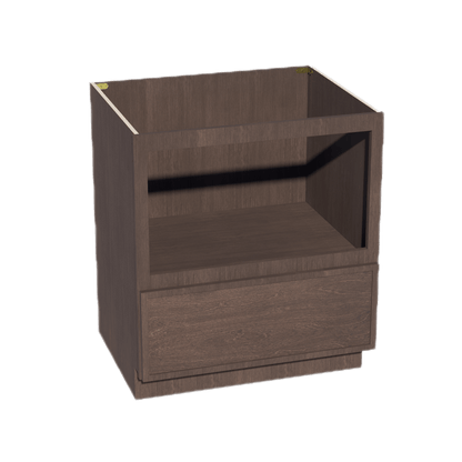 SM - BMC30: Mocha Brown Slim Shaker 30" 1 Drawer Base Built - in Microwave Cabinets - NextCabinets