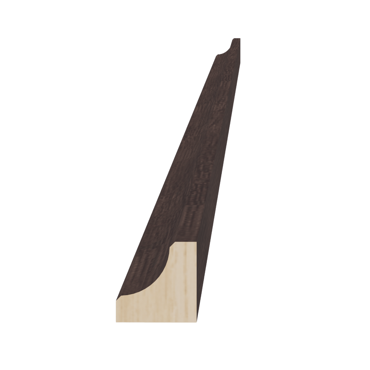 SM - ICM8: Mocha Brown Slim Shaker 96"W x 3/4"H x 3/4"D Inside Corner Molding - NextCabinets