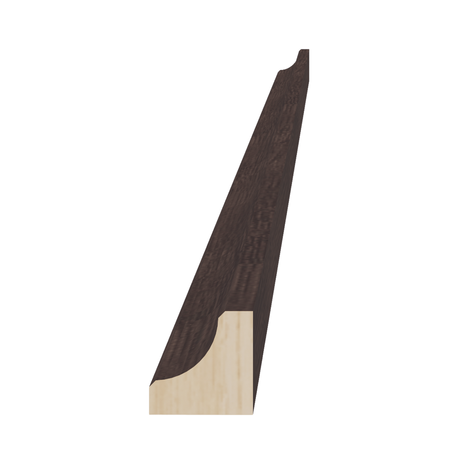 SM - ICM8: Mocha Brown Slim Shaker 96"W x 3/4"H x 3/4"D Inside Corner Molding - NextCabinets