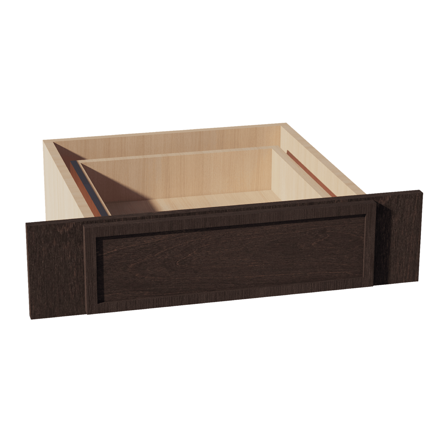 SM - KD30: Mocha Brown Slim Shaker 30"W Vanity Knee Drawers - NextCabinets