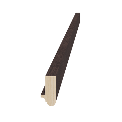 SM - LRM: Mocha Brown Slim Shaker 96"W x 1 - 1/2"H x 3/4"D Light Rail Molding - NextCabinets