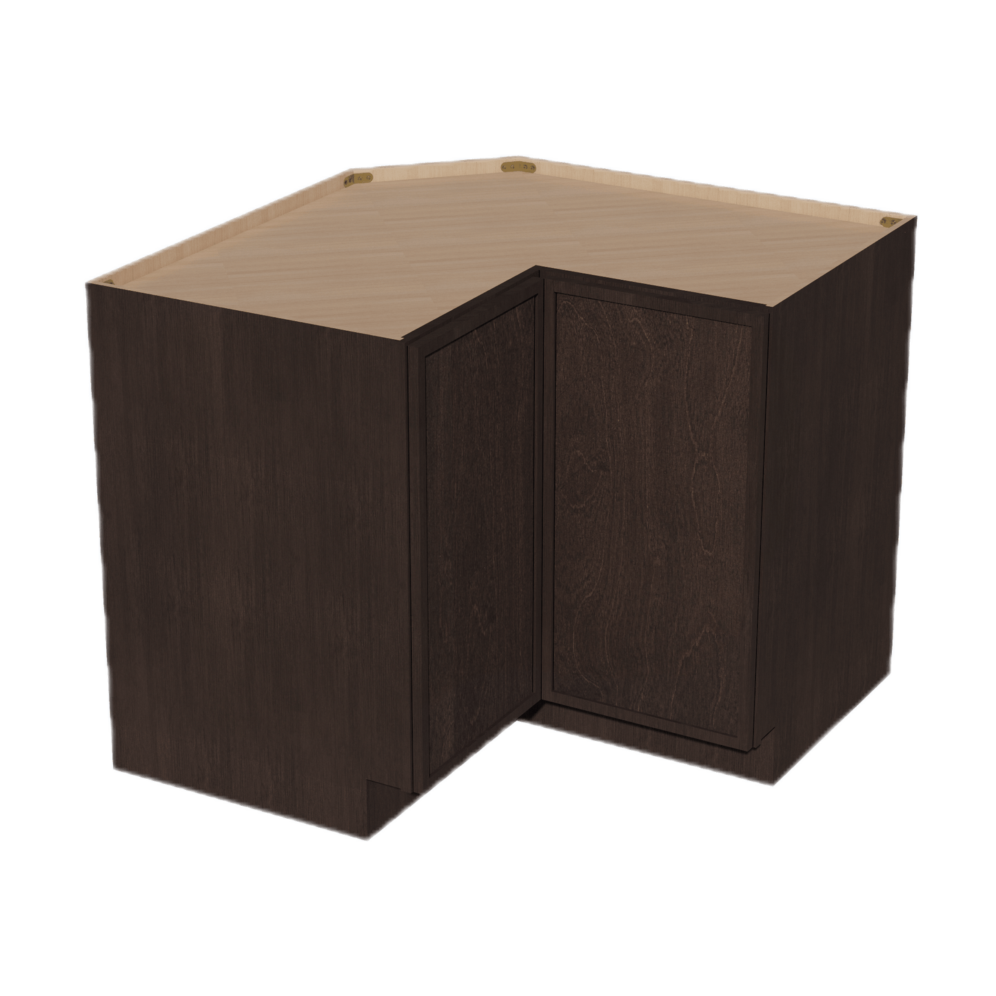 SM - LSB36: Mocha Brown Slim Shaker 36" 2 Doors Lazy Susan Corner Base Cabinet - NextCabinets