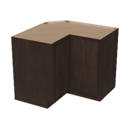SM - LSB36: Mocha Brown Slim Shaker 36" 2 Doors Lazy Susan Corner Base Cabinet - NextCabinets