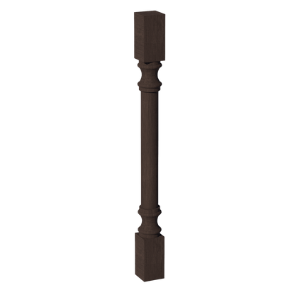 SM - RP336: Mocha Brown Slim Shaker 03"W x 36"H x 03"D Round Roman Pillar - NextCabinets