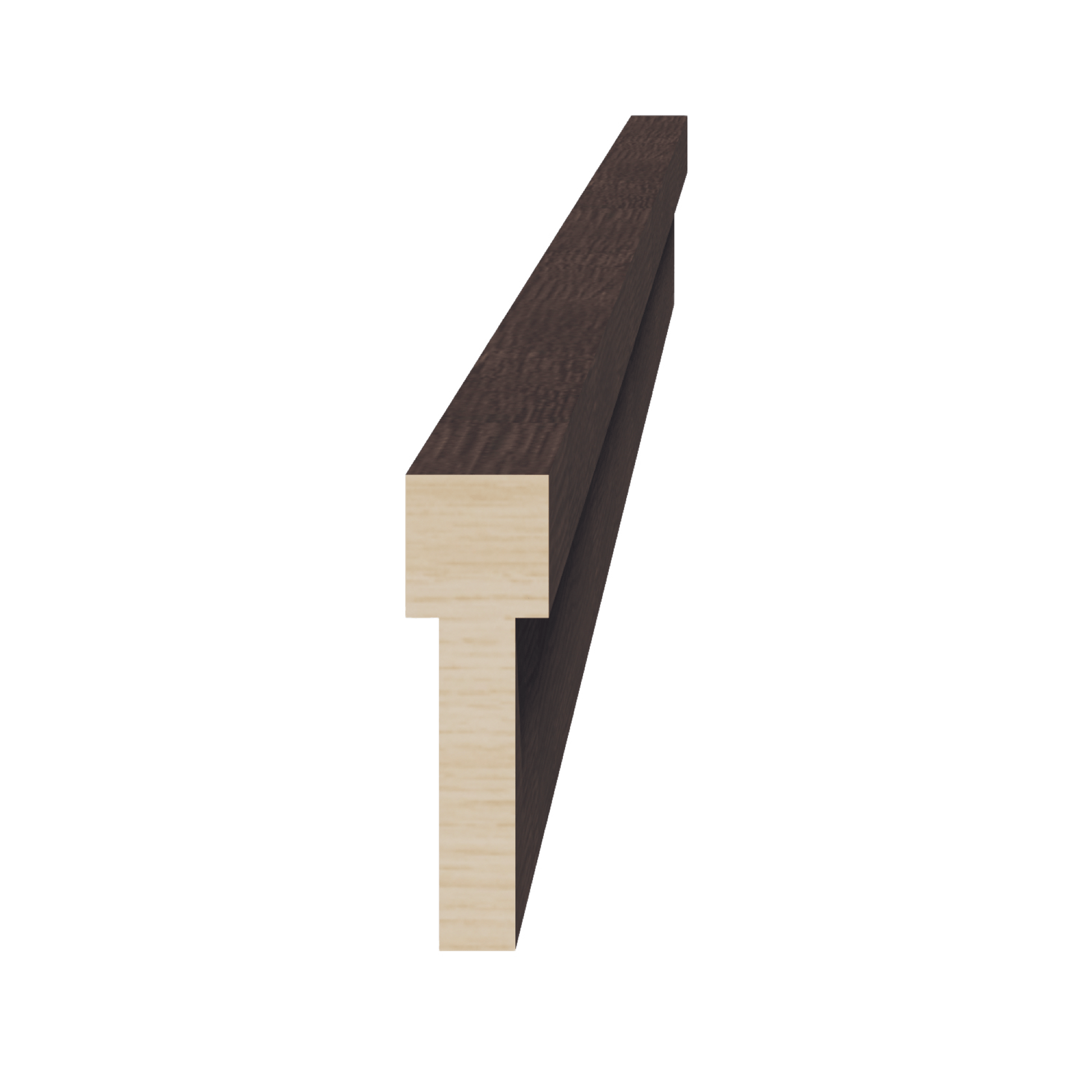 SM - STKM8: Mocha Brown Slim Shaker 96"W x 2 - 1/2"H x 3/4"D Stacking Molding - NextCabinets