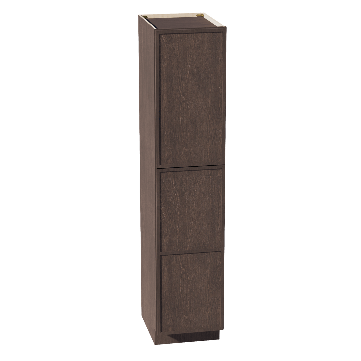 SM - TP1884: Mocha Brown Slim Shaker 18"W x 84"H x 24"D 2 Doors & 5 Shelves Tall Shelf Pantry Cabinets - NextCabinets