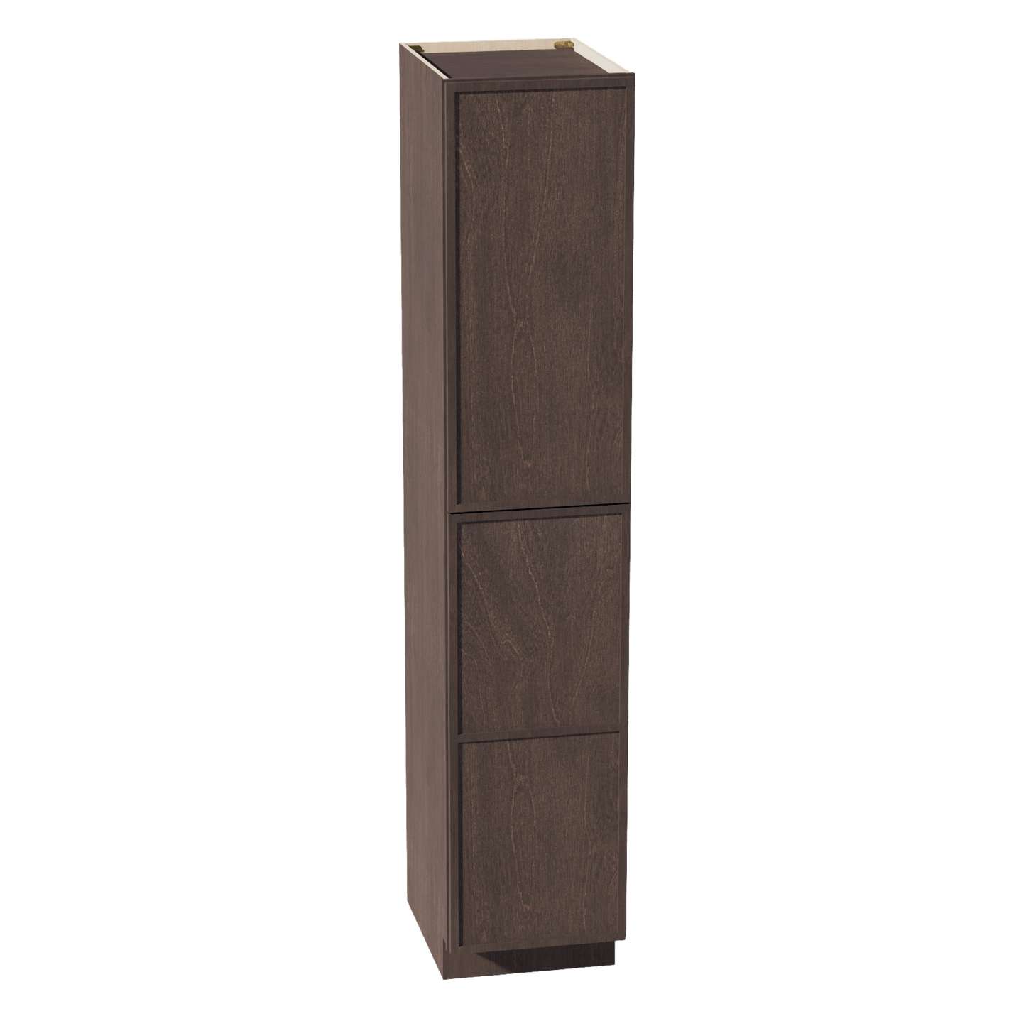 SM - TP1890: Mocha Brown Slim Shaker 18"W x 90"H x 24"D 2 Doors & 5 Shelves Tall Shelf Pantry Cabinets - NextCabinets