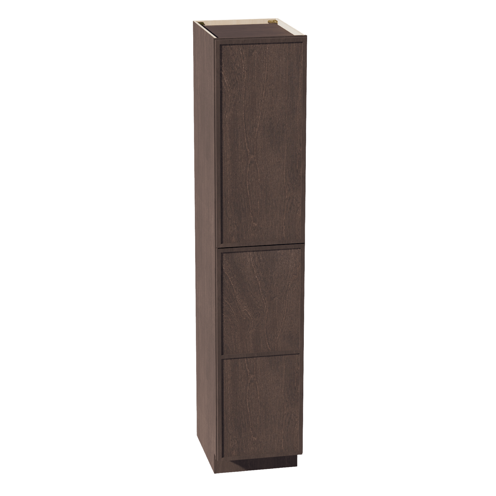 SM - TP1890: Mocha Brown Slim Shaker 18"W x 90"H x 24"D 2 Doors & 5 Shelves Tall Shelf Pantry Cabinets - NextCabinets