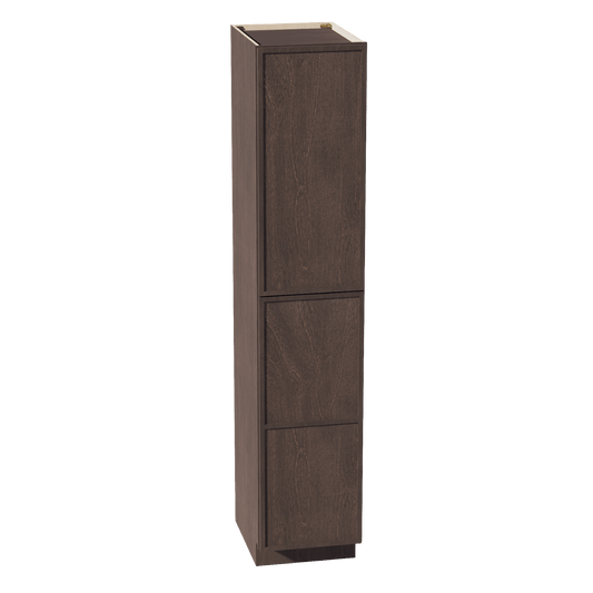 SM - TP1890: Mocha Brown Slim Shaker 18"W x 90"H x 24"D 2 Doors & 5 Shelves Tall Shelf Pantry Cabinets - NextCabinets
