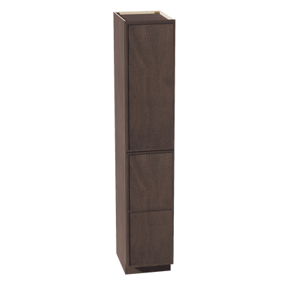 SM - TP1896: Mocha Brown Slim Shaker 18"W x 96"H x 24"D 2 Doors & 6 Shelves Tall Shelf Pantry Cabinets - NextCabinets