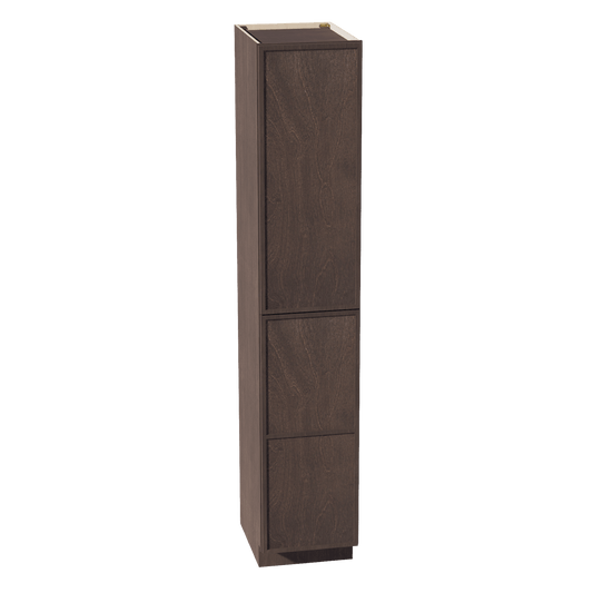 SM - TP1896: Mocha Brown Slim Shaker 18"W x 96"H x 24"D 2 Doors & 6 Shelves Tall Shelf Pantry Cabinets - NextCabinets