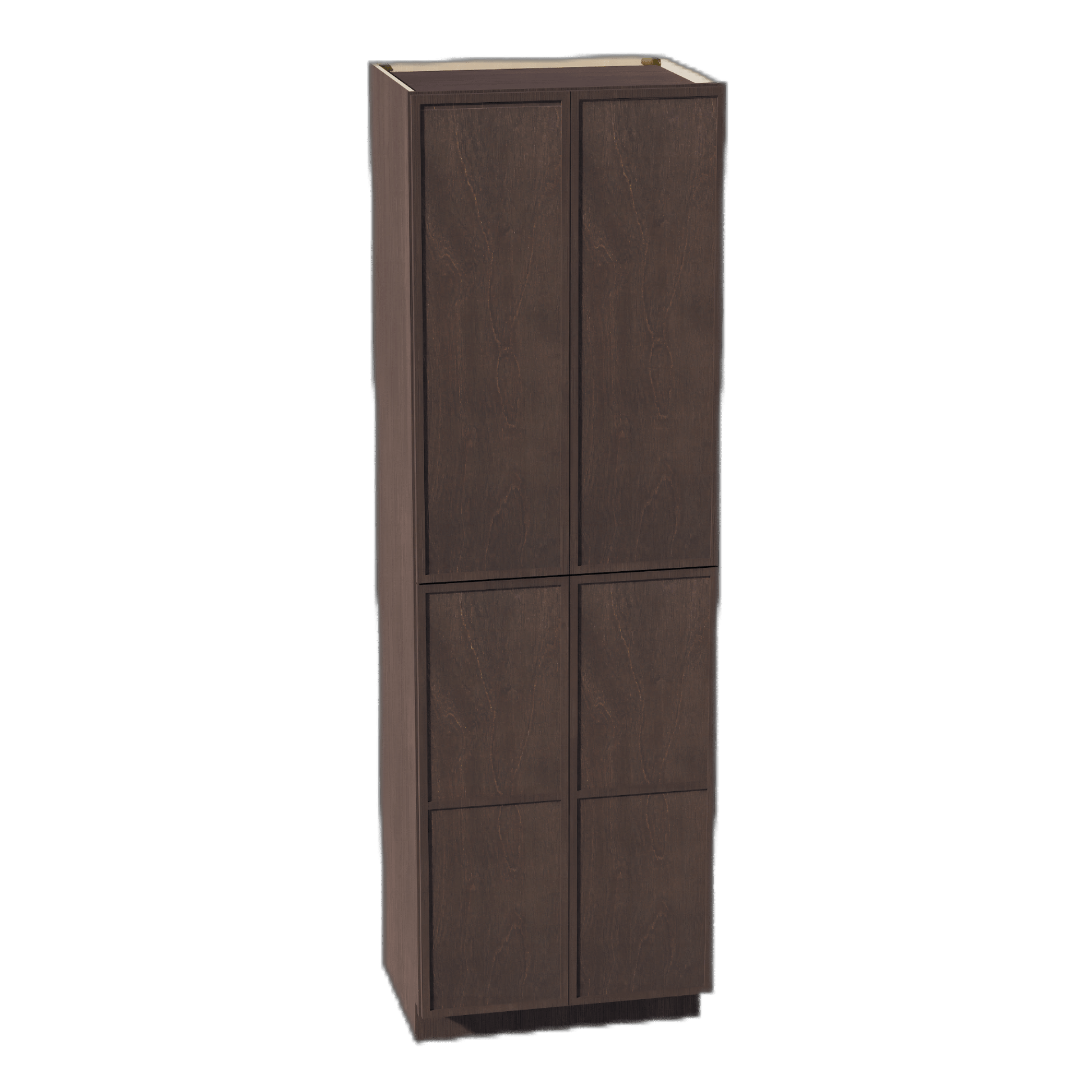 SM - TP3096: Mocha Brown Slim Shaker 30"W x 96"H x 24"D 2 Doors & 6 Shelves Tall Shelf Pantry Cabinets - NextCabinets