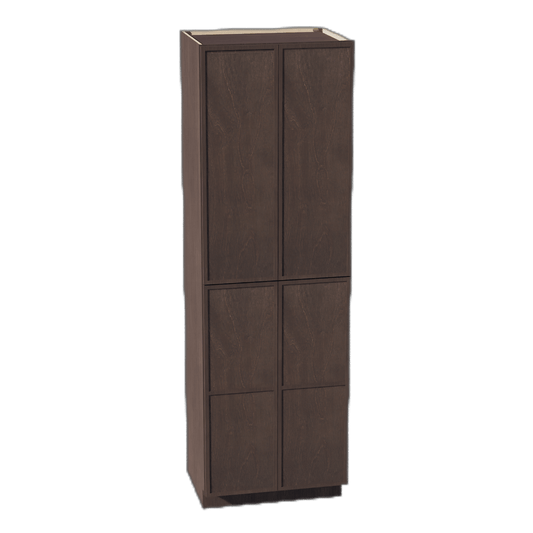SM - TP3096: Mocha Brown Slim Shaker 30"W x 96"H x 24"D 2 Doors & 6 Shelves Tall Shelf Pantry Cabinets - NextCabinets
