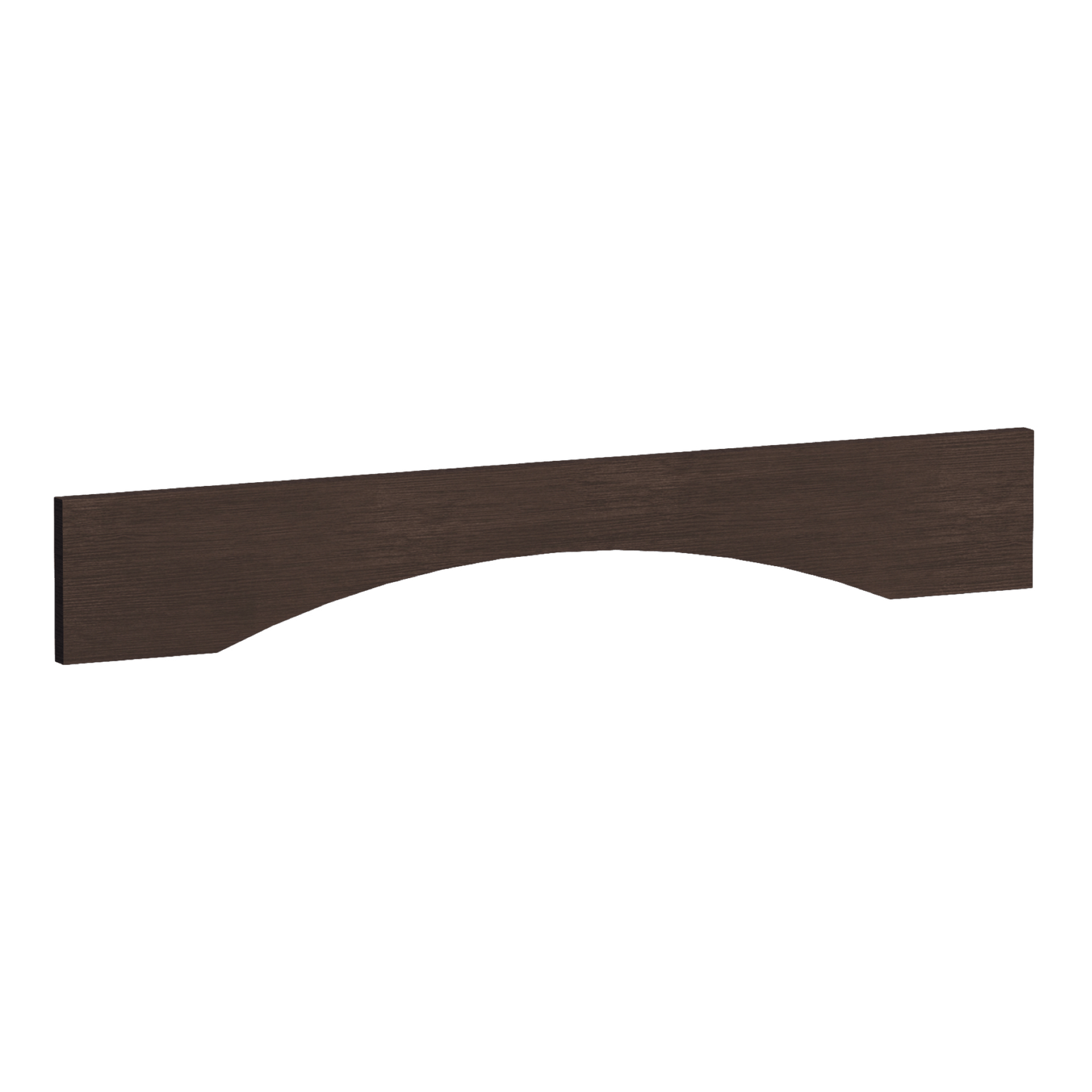 SM - VAR36: Mocha Brown Slim Shaker 36"W x 5 - 1/2"H x 3/4"D Arched Valance - NextCabinets