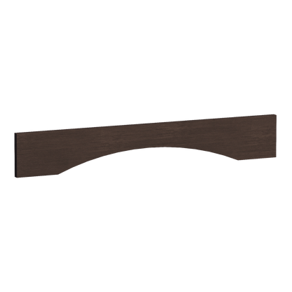 SM - VAR36: Mocha Brown Slim Shaker 36"W x 5 - 1/2"H x 3/4"D Arched Valance - NextCabinets