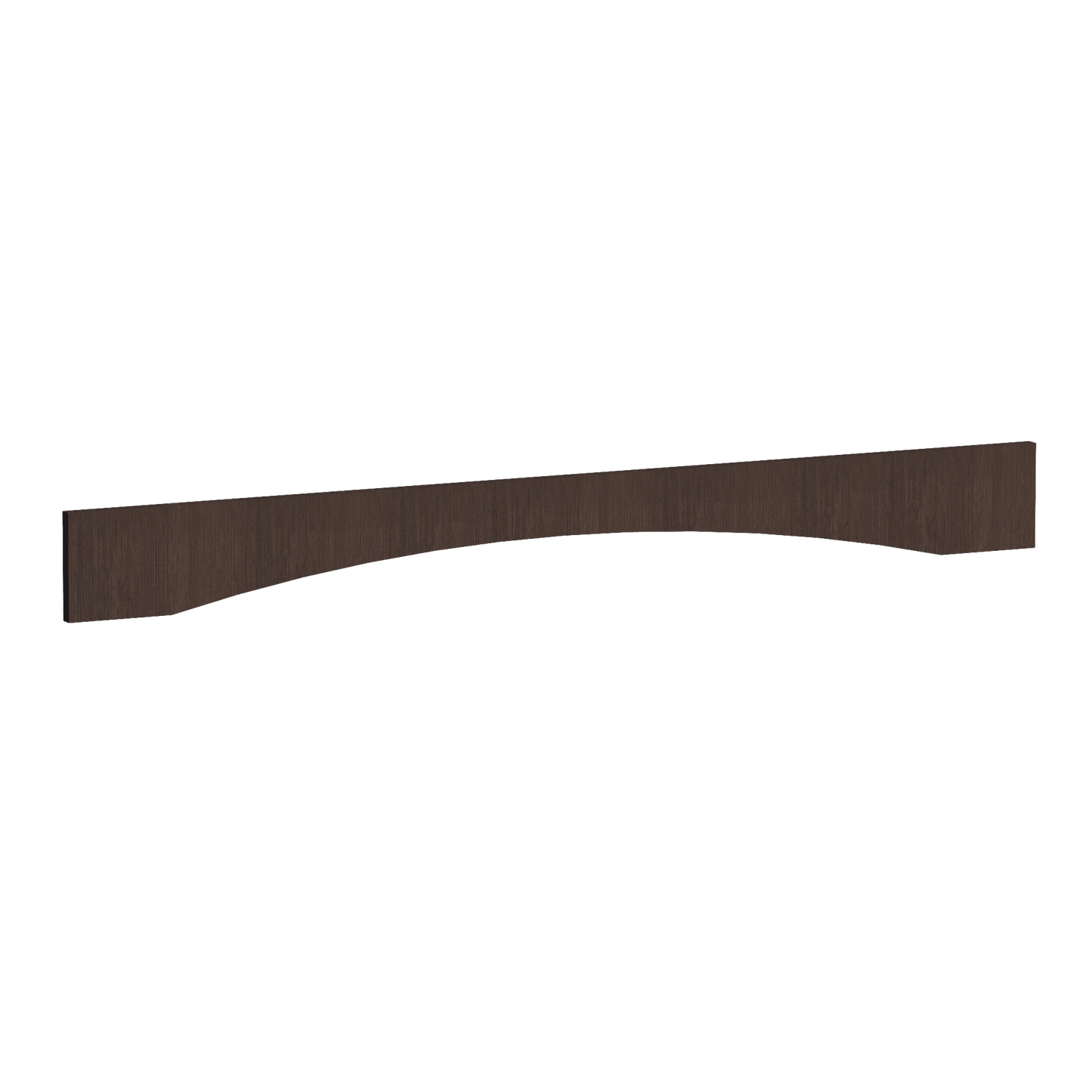 SM - VAR54: Mocha Brown Slim Shaker 54"W x 5 - 1/2"H x 3/4"D Arched Valance - NextCabinets
