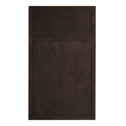 SM - VSD60DOUBLEE: Mocha Brown Slim Shaker 60"W x 34 - 1/2"H x 21"D 4 Doors, 3 Drawers & 2 False Drawers Double Sink Vanity Base Combo Cabinets - NextCabinets