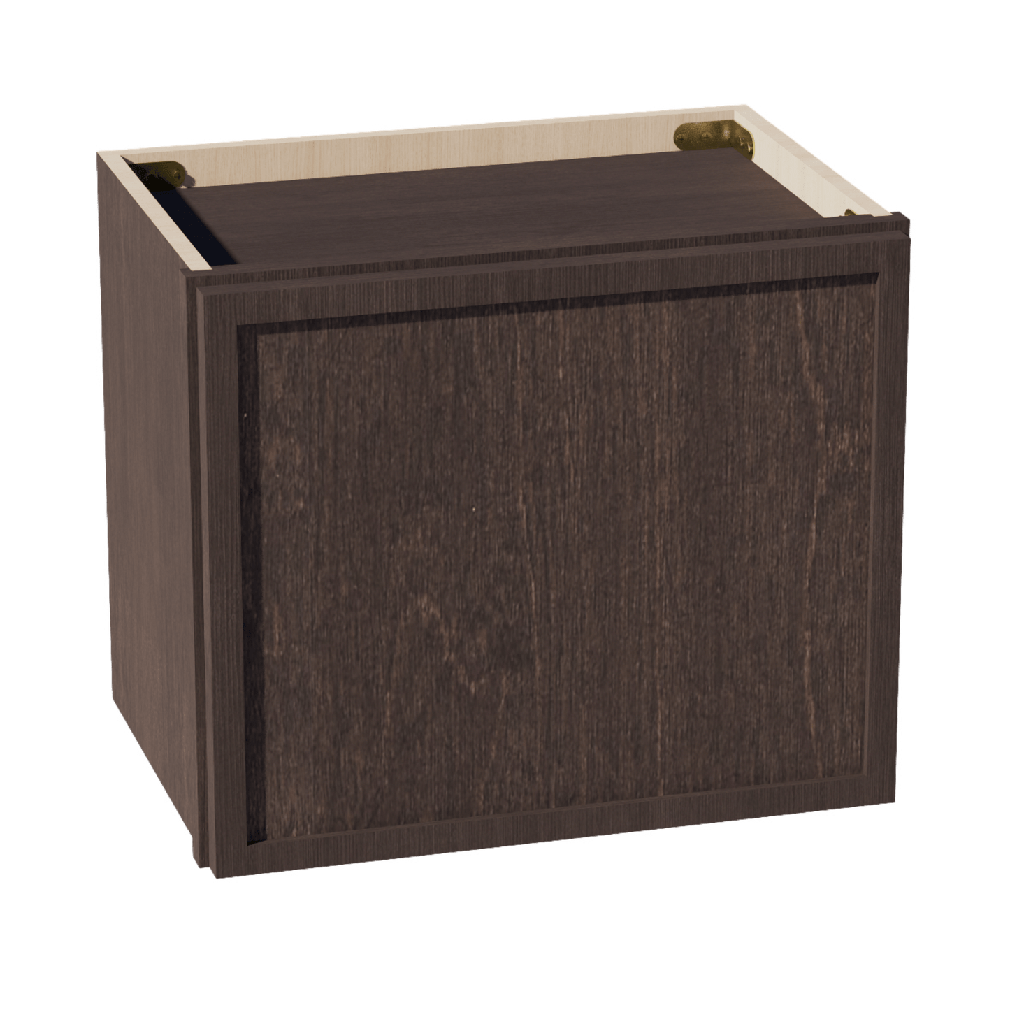 SM - W1815: Mocha Brown Slim Shaker 18"W x 15"H 1 Door Standard Wall Bridge Cabinet - NextCabinets