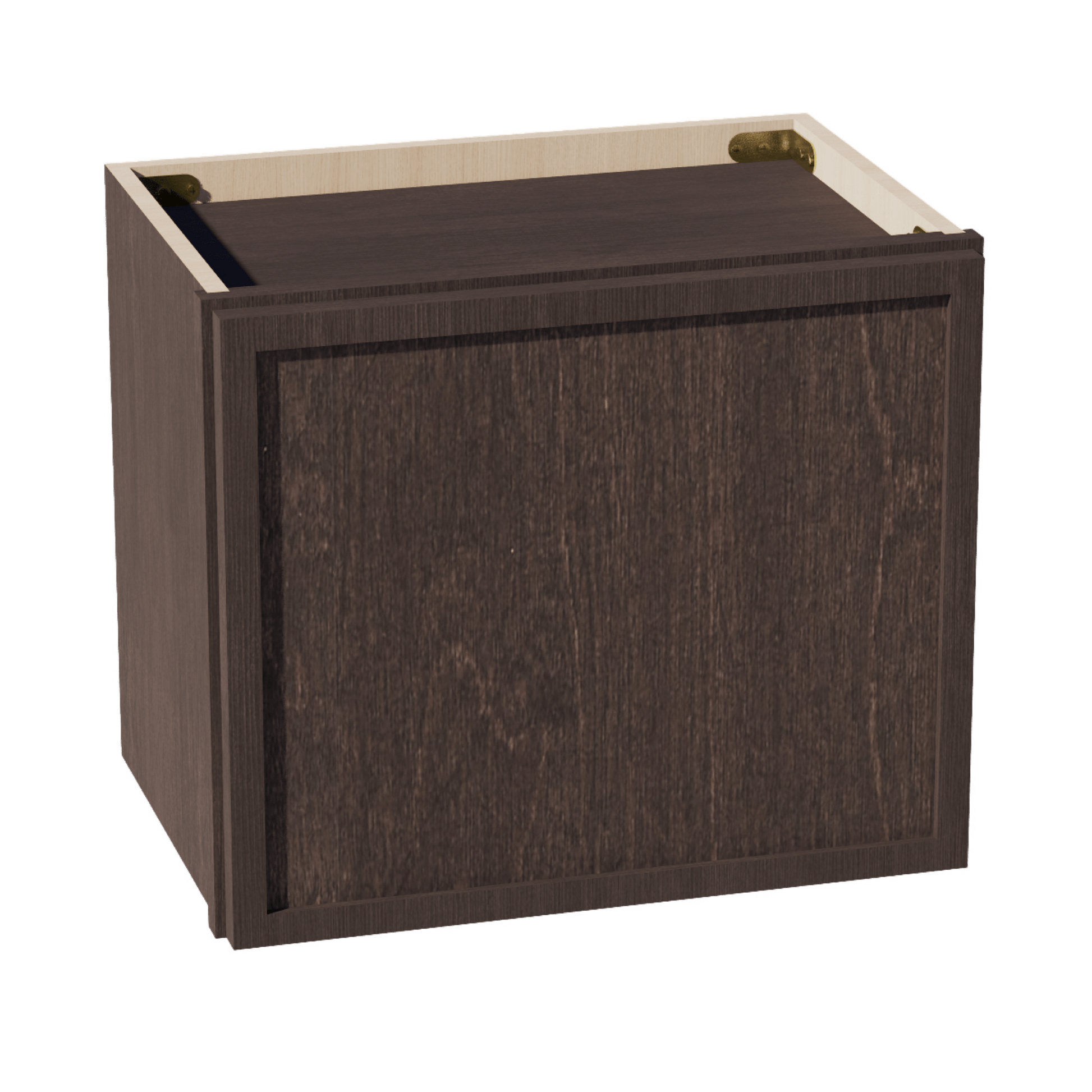 SM - W1815: Mocha Brown Slim Shaker 18"W x 15"H 1 Door Standard Wall Bridge Cabinet - NextCabinets